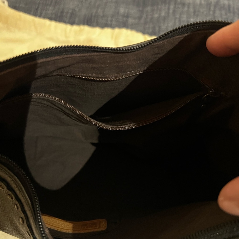 Black Leather Fringe Hobo Bag - Picture 13 of 16